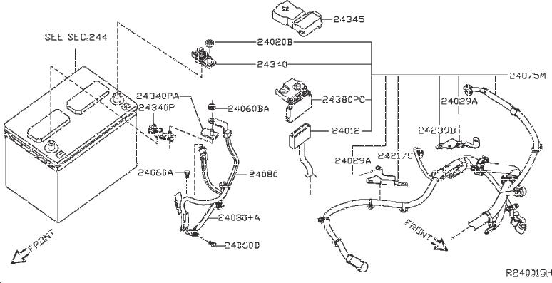 24033-9NF2A - INFINITI Harness SUB, Bumper. (Front). ENGINE, CONTROL